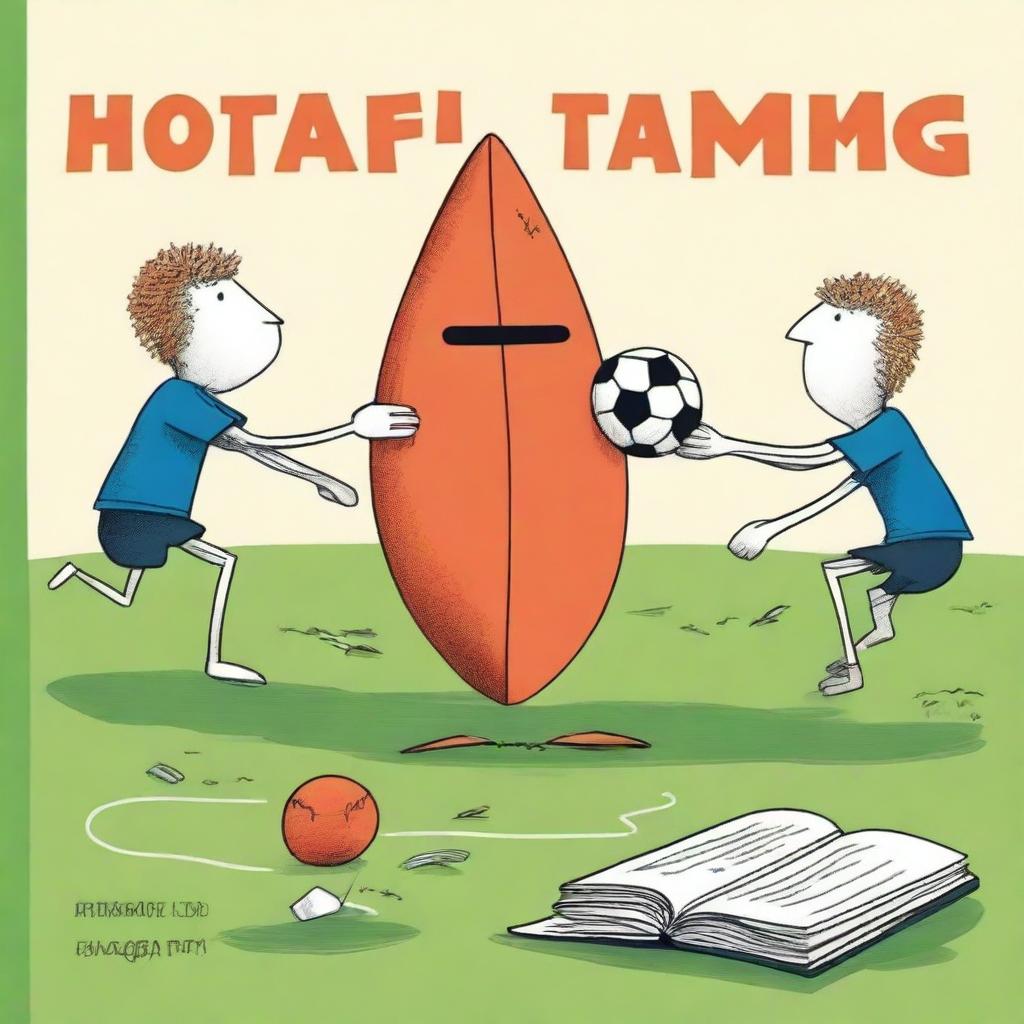 Books playing a game of football