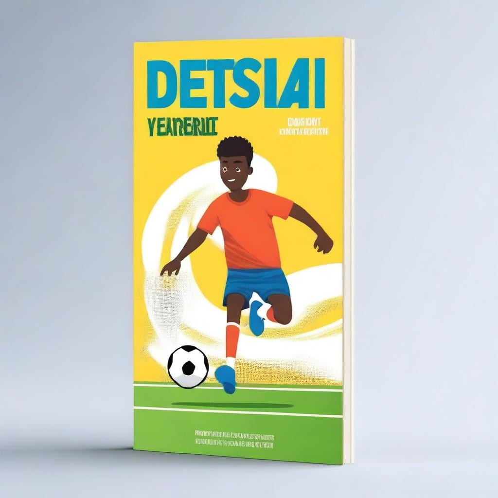 A book playing football without legs