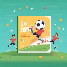 A book playing football without legs