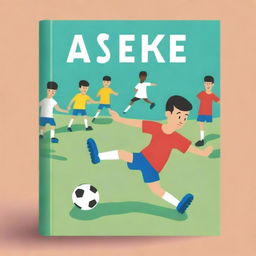 A book playing football without legs