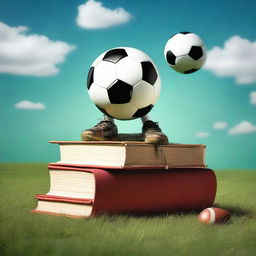 Books playing football