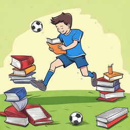 Books playing football