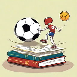 Books playing football