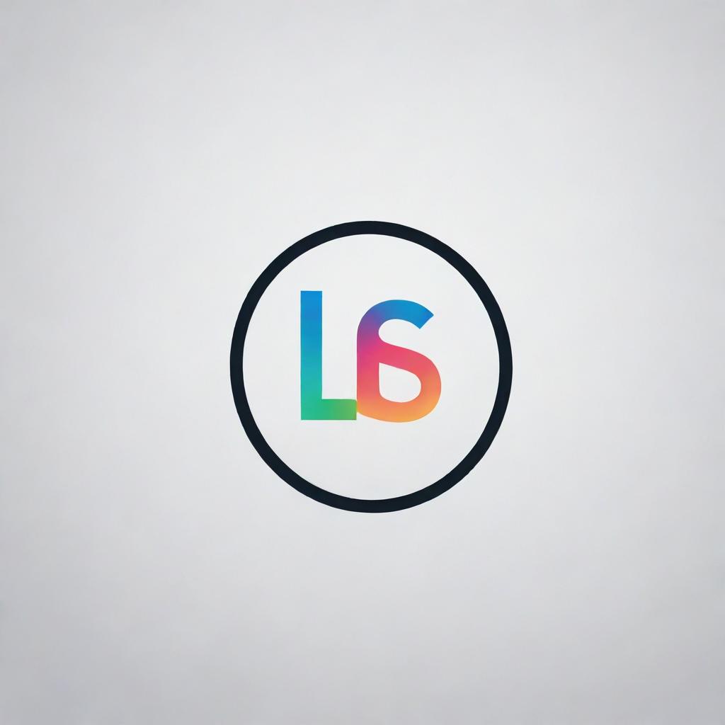 A unique spherical logo design for a logo designer, incorporating the letters 'LS' in the spelling. The design should embrace modern aesthetics and creativity.