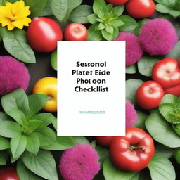 Create a Pinterest pin showcasing a Seasonal Plant Care Checklist