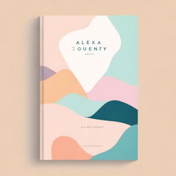 Generate a book cover with an abstract design, featuring soft pastel colors and minimalist shapes