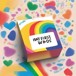 Create a front cover titled 'My First Words' for a box set design