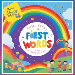 Create a front cover titled 'My First Words' for a box set design