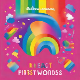 Create a front cover for a box set design titled 'My First Words'