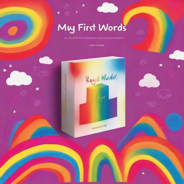 Create a front cover for a box set design titled 'My First Words'