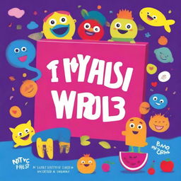 Create a vibrant front cover for a box set titled 'My First Words'