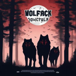 Create a movie poster for a film titled 'Wolfpack'