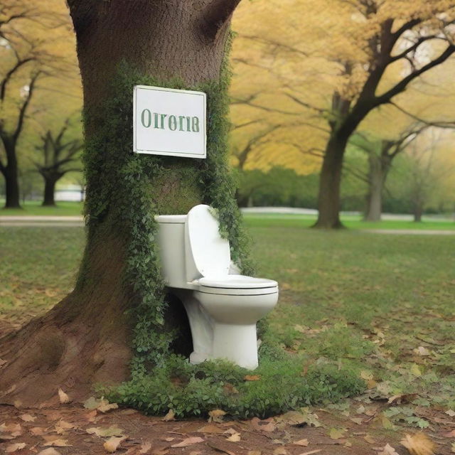 Illustrate the wealthy individual, now seeking relief from their stomach ache by discretely using a bush in the park as a makeshift restroom