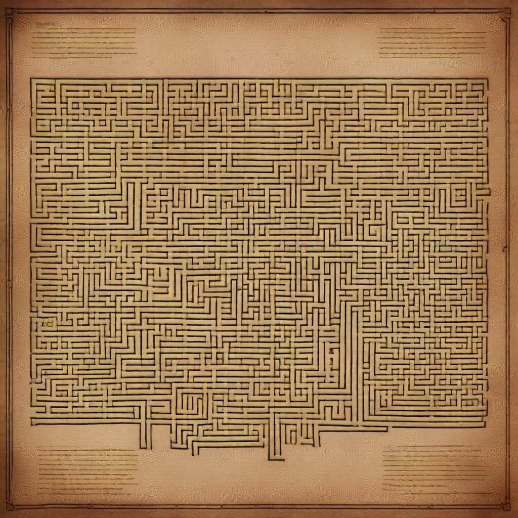 Generate a medieval style map of a large sewer network laid out in a square grid