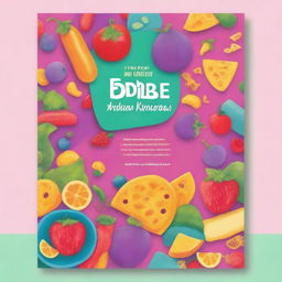 Design a colorful and playful cover page for the topic 'Edible Adventures'