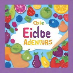 Design a colorful and playful cover page for the topic 'Edible Adventures'