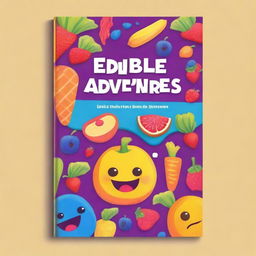 Design a colorful and playful A4 size cover page for the topic 'Edible Adventures'