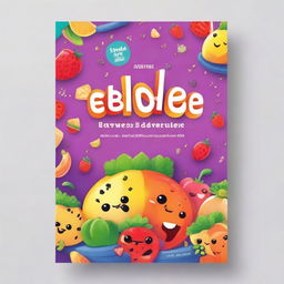 Design a colorful and playful A4 size cover page for the topic 'Edible Adventures'