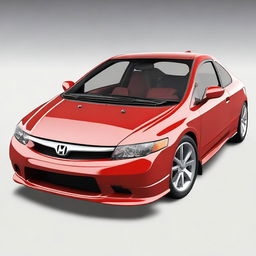 Generate an image of a customized Honda Civic LX from the year 2009