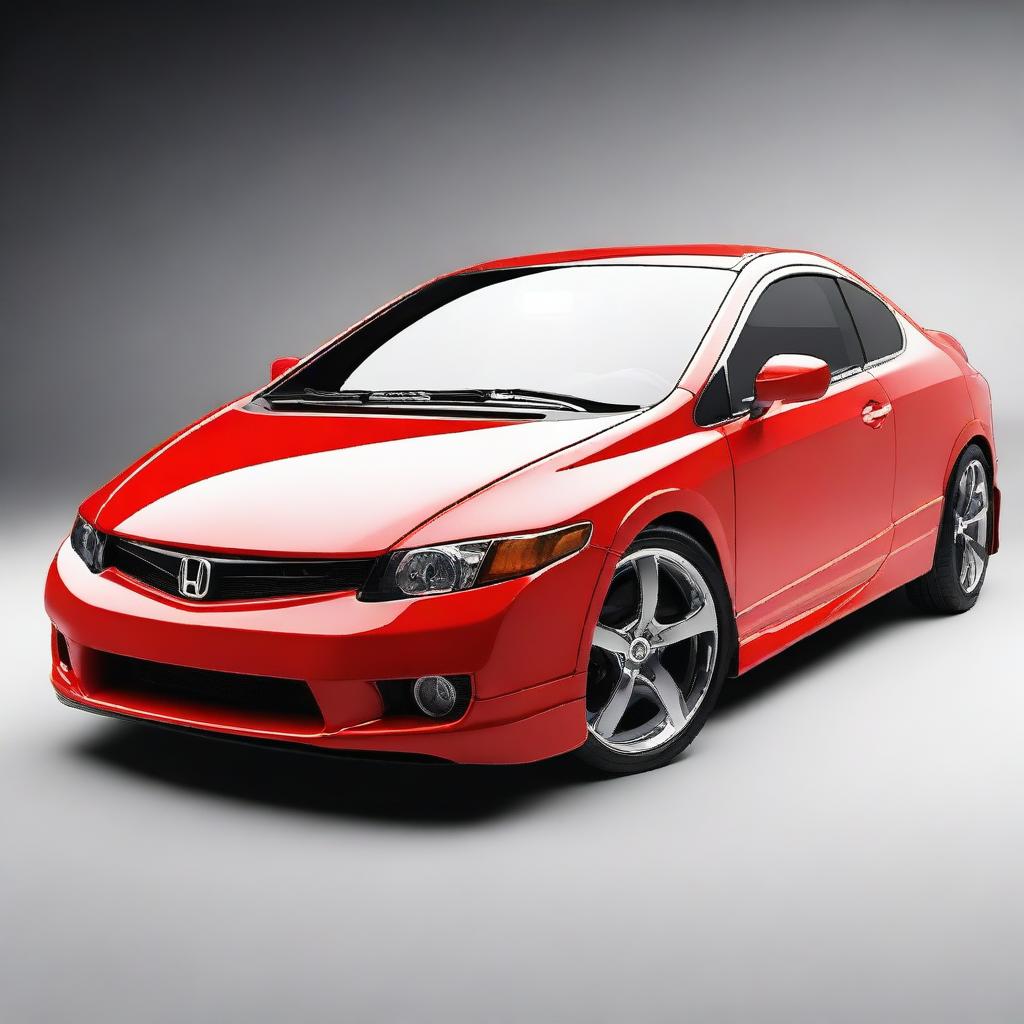 Generate an image of a customized Honda Civic LX from the year 2009