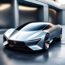 A futuristic luxury car that showcases advanced technology and sleek design