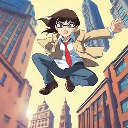 Create an image of Haibara from Detective Conan in a dynamic pose.