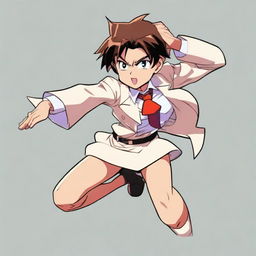 Create an image of Haibara from Detective Conan in a dynamic pose.