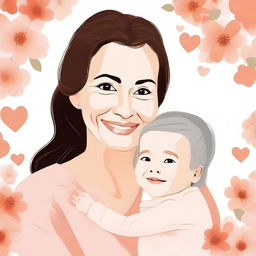 Generate a warm and loving image of a mother