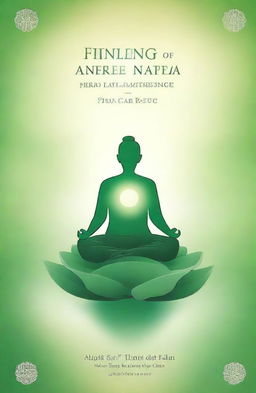 Create a serene masterpiece for a spiritual meditation book cover titled 'Finding inner peace'