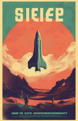 Generate a retro sci-fi book cover