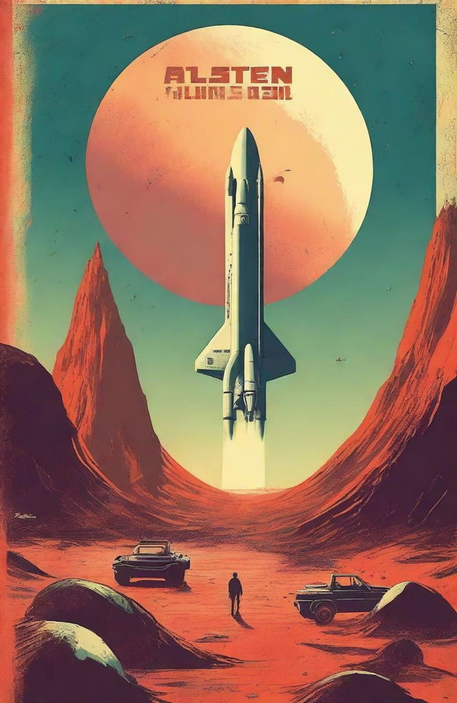 Generate a retro sci-fi book cover