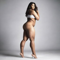 Generate an image of the most enormous female legs, emphasizing the strength and size