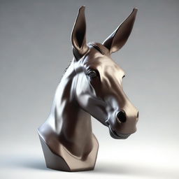 Create a detailed image of a bust of a mule