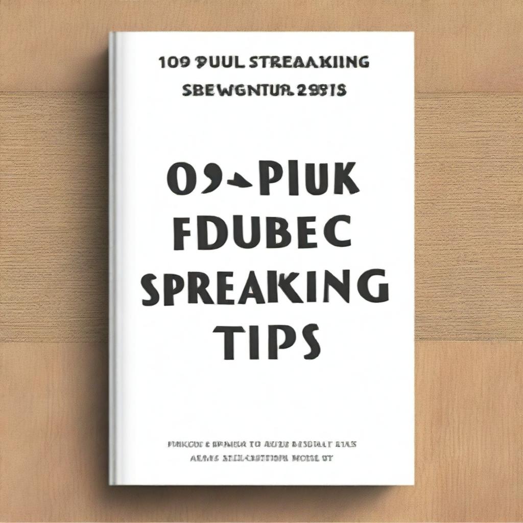 Create an image of a book cover titled '100 Public Speaking Tips'