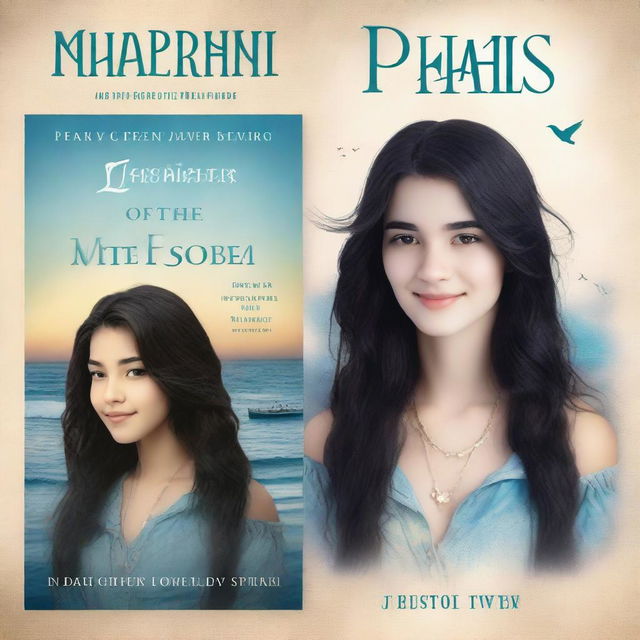 Create an image of a book cover featuring Pearl Sparrow, an 18-year-old who ran away from home and is now the captain of her own ship