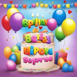 Create a film poster for a movie titled 'Birthday Surprise'