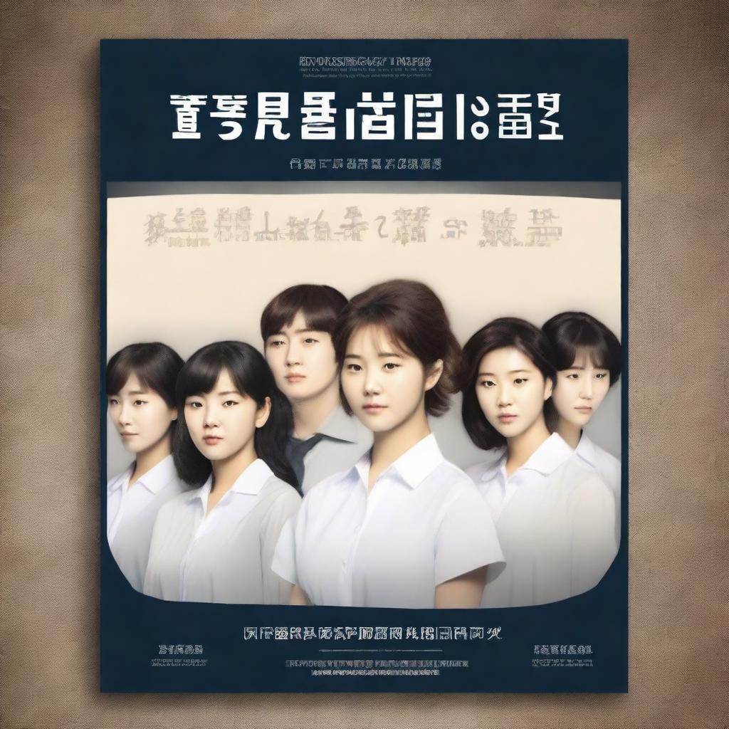 Create a realistic A3 size school psychology movie poster in the style of a Korean movie poster