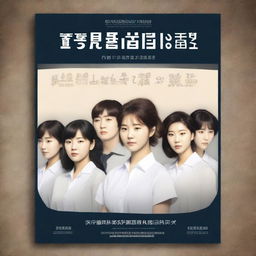 Create a realistic A3 size school psychology movie poster in the style of a Korean movie poster