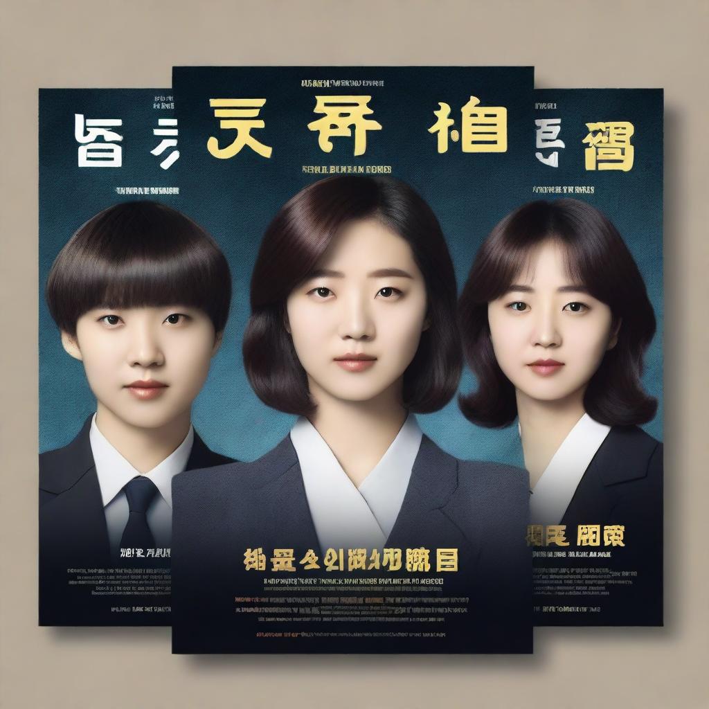 Create a realistic A3 size school psychology movie poster in the style of a Korean movie poster