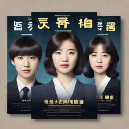 Create a realistic A3 size school psychology movie poster in the style of a Korean movie poster
