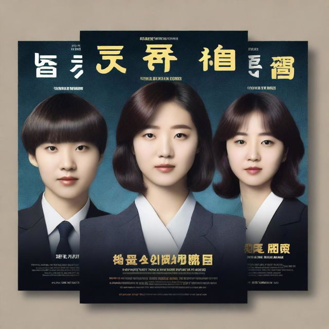 Create a realistic A3 size school psychology movie poster in the style of a Korean movie poster