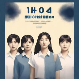 Create a realistic and simple A3 size school psychology movie poster in the style of a Korean movie poster