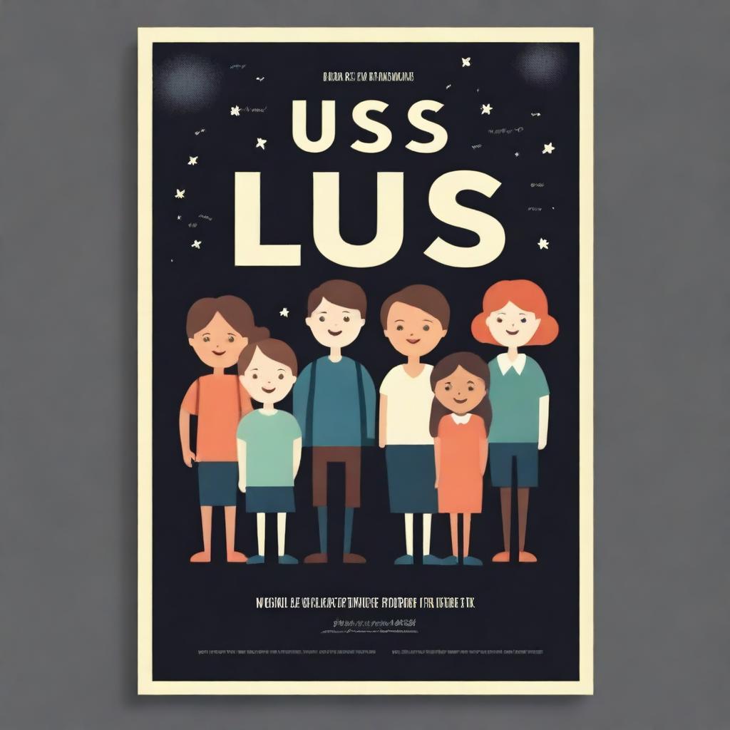 Create a realistic and simple A3 size school movie genre poster
