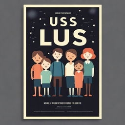 Create a realistic and simple A3 size school movie genre poster