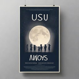 Create a realistic and simple A3 size school movie genre poster