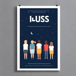 Create a realistic and simple A3 size school movie genre poster
