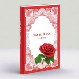 Design a book cover with a red and white theme