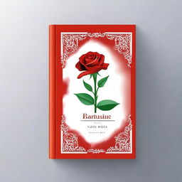 Design a book cover with a red and white theme