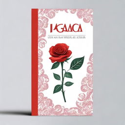 Design a book cover with a red and white theme