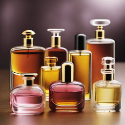 Create an image of various perfumes